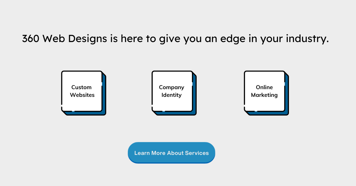 360 web designs offers custom websites, company identity services, online marketing services. click the image to learn more 