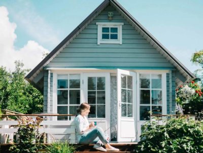 Picture of a blue house