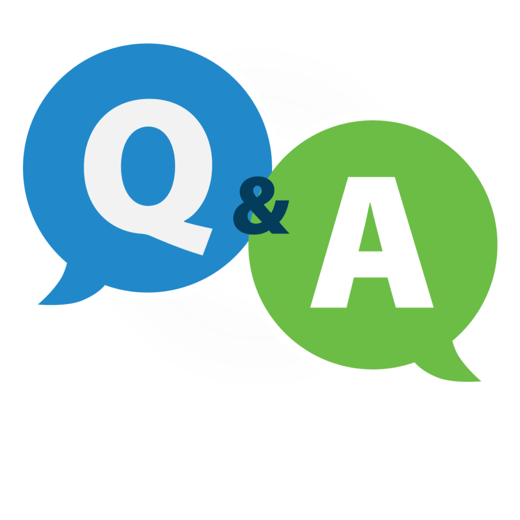 Question and answer graphic