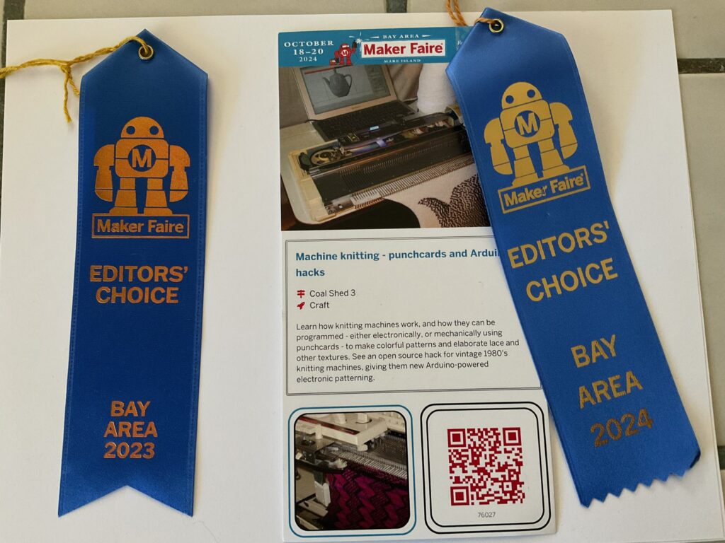 The Machine Knitters Guild Exhibited at Bay Area Maker Faire 2024
