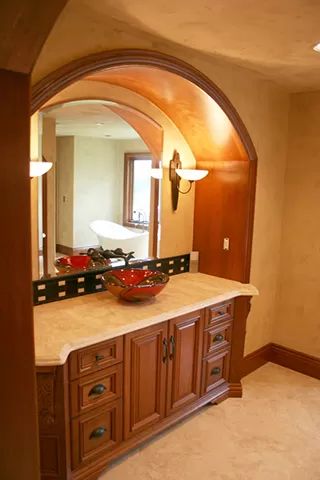 modern bathroom counter