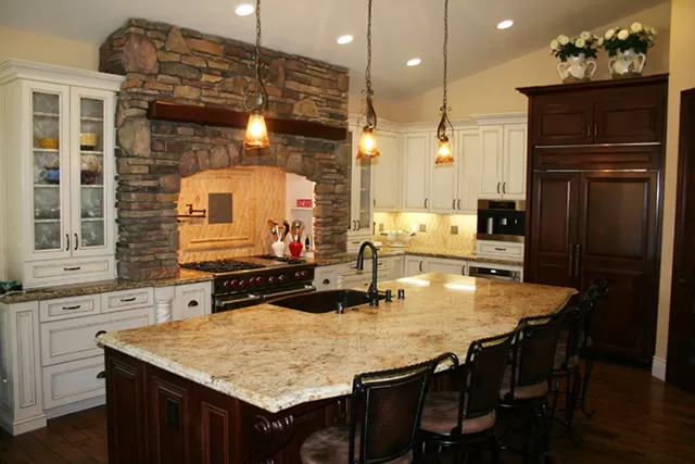 Modern kitchen with large island