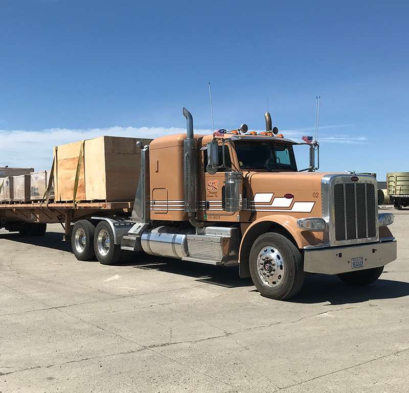 S & R Logistics truck with load