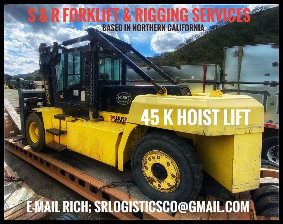 S & R Forklift & Rigging Services advertising