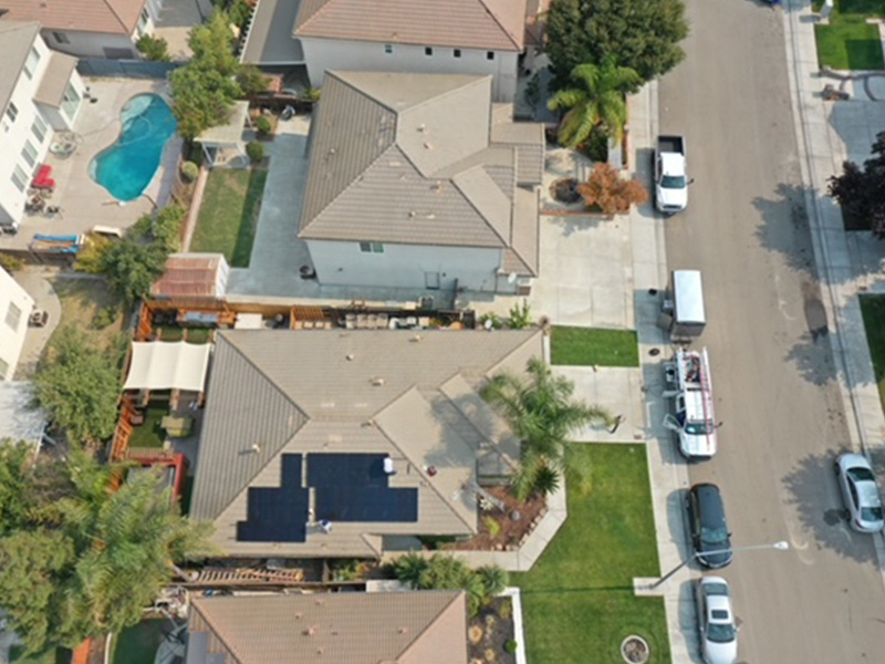 Solar panels on the roof of a home by Cal Sun Energy