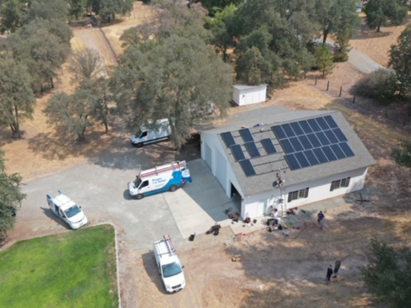 Solar panels on the roof of commercial property by Cal Sun Energy